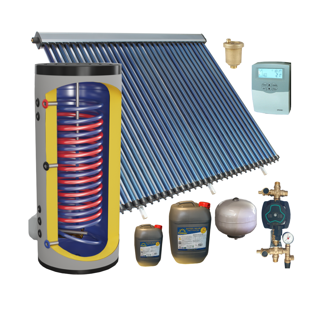 Pachet solar Economic, 6 Persoane cu Boiler cu 2 Serpentine
